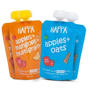 Happa Organic Baby Food Puree Grain and Fruit Blend Pack of 4