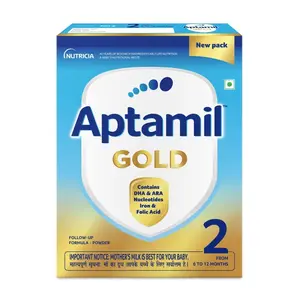Aptamil Gold Follow Up Infant Formula Milk Powder for Babies - Stage 2 ( 6 to 12 months ) - 400gm - BIB Pack