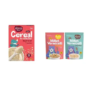 Slurrp Farm Porridge Millet And Oats Powder 250 G & Slurrp Farm Millet Vermicelli Semiya  180 g each (Pack of 2)
