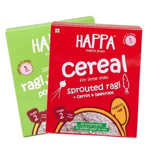 Happa Organic Porridge (Ragi Carrot Beetroot + Ragi-Ragi) 200 Grams Each