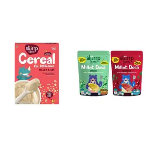 Slurrp Farm Porridge Millet And Oats Powder 250 G & Slurrp Farm Millet Dosa Instant Mix 150g (Pack of 2)