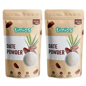 Timios Organic Date Powder|Used as Natural Sweetner|Filled with essential Vitamins and Minerals|Rich in Fibre|For KidsExpecting Mothers and Adults| Pack of 2|100g