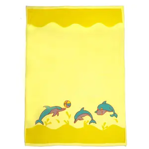 Goodmunchkins Baby Bath Towel Double Layer Interlock 100% Cotton Ultra Soft 30 Inches x 40 Inches (Yellow)