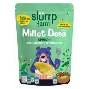 Slurrp Farm High Protein Millet Dosa Instant Mix | Multigrains And Spinach | Natural And Healthy Food 150Gm