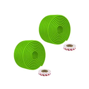 Safe-O-Kid (Set of 2) Soft Cushioned 6.4 Ft / 2 Mtr Multi Functional Edge Guards with Strong 3M Adhesive Safety for Sharp Edges for Babies- Grass Green