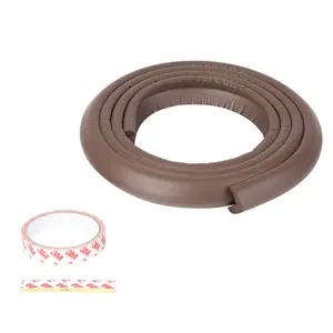 Safe-O-Kid (Set of 1) Soft Cushioned 6.4 Ft / 2 Mtr Long Edge Guard with Strong 3M Adhesive Safety for Sharp Edges for Babies- Brown