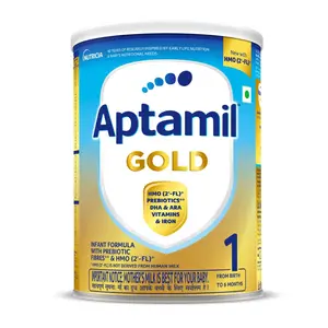 Aptamil Gold Infant Formula Milk Powder for Babies - Stage 1 (Upto 6 months) - with HMO and Prebiotics - 400gms - Tin