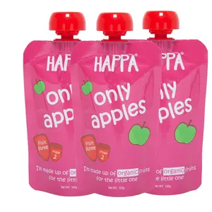 Happa Organic Food Apple Puree Stage -2 3 Pouches 100 Gram Each