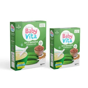 Babyvita Rice-Banana Powder Mix | No Preservatives | No Added Vitamins & Minerals (300gm + 200 gm Pack of 2)