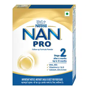 Nestle NAN PRO 2 Follow-up Formula Powder - After 6 months Up to 12 months Stage 2 400g Bag-In-Box Pack
