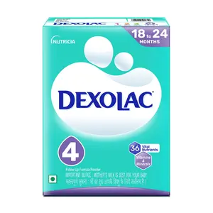 Dexolac Follow Up Infant Formula Milk Powder for Babies - Stage 4 (18 to 24 months) - with 36 Vital Nutrients - 400gms - BIB Pack