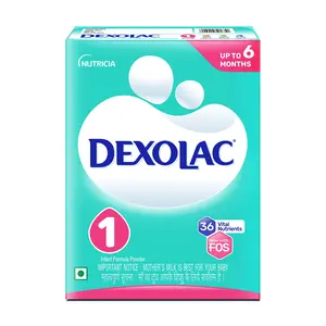 Dexolac Infant Formula Milk Powder for Babies - Stage 1 (Upto 6 months) - with FOS and 36 Vital Nutrients - 400g - BIB Pack