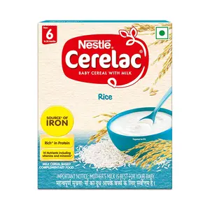 Nestle Cerelac Baby Cereal with Milk Rice Stage 1 From 6 to 24 Months Source of Iron & Protein 300g