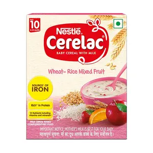 Nestle Cerelac Baby Cereal with Milk Wheat - Rice Mixed Fruit From 10 to 24 Months Stage 3 Source of Iron & Protein 300g