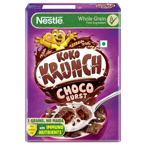 NESTLE Koko Krunch Choco Burst Cereal 500g | Choco Flakes made with 3 Grains and No Maida | Contains Immuno-Nutrients