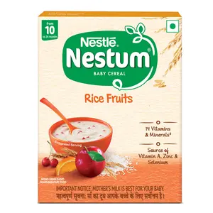 Nestum Nestle Baby Cereal - Rice Fruits (From 10 to 24 months) - Bag-in-Box Pack 300g