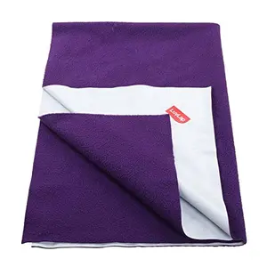 LuvLap Instadry Extra Absorbent Quick Dry Sheet for Baby Baby Bed Protector Waterproof Baby Sheet - Purple 0m+ - Medium 70 x 100cm