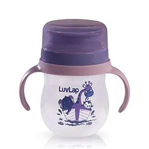 LuvLap Baby Bite Resistant Soft Silicone Spout 360Â° Sipper Cup 240 ml Purple