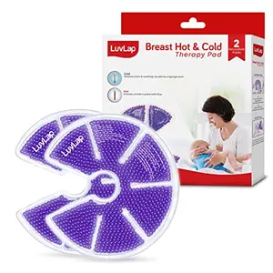 LuvLap Breast Hot & Cold Pad for Breastfeeding Mothers 2 pc Breast Therapy Pack Cold Therapy & Hot Therapy for Pain Relief of Breastfeeding Mastitis Engorgement Purple