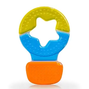 Luv Lap Baby Water Filled Silicone Teether for Teething Gums Teething Toy for Infants & Babies 100% Food Grade Silicone Filled with Distilled Water Star Shaped Textured Surface (Multicolor)