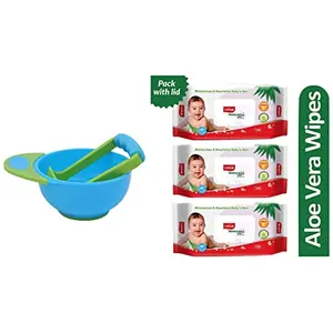 LuvLap Paraben Free wipes for baby skin & LuvLap Baby Food Grinding cum Feeding Bowl