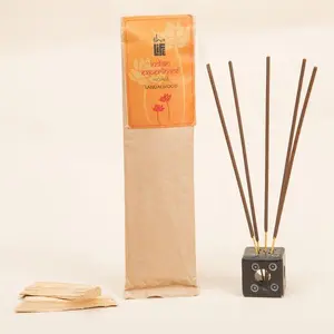 Isha Life Hand rolled pure sandalwood masala incense/agarbatti. Chemical and toxin free. Ethically sourced. Natural herbs, roots & essential oils. Pack of 50 sticks