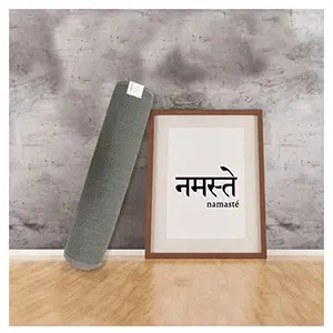 Masu Living Natural Rubber and Jute Yoga Mat | Power grip Exercise Mat for All Types of Yoga Pilates & Floor Workouts (Earthy Grey)