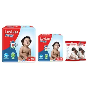 LuvLap Disposable Breast Pads - Ultra Thin and Super Absorbent -White Pack of 96