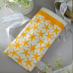 Masu Living Yellow Stars Kids Bath Towel | Quick Dry Super Absorbent