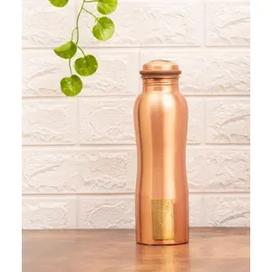 Copper Water Bottle with Logo, 950 ml
