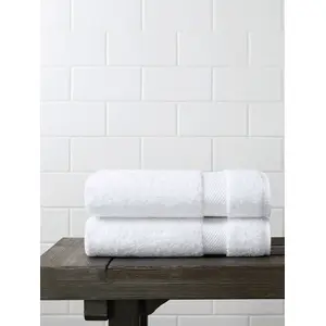 Amouve Organic Cotton Hand Towels, Set Of 2 - White