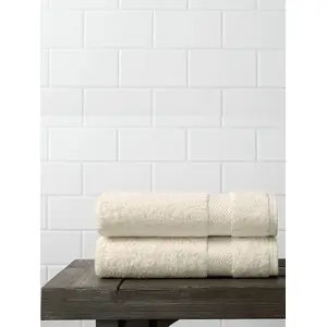 Amouve Organic Cotton Hand Towels, Set Of 2 - Ivory