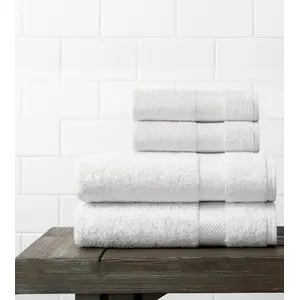 Amouve 100% Organic Cotton Bath Towel, Super-soft, Luxurious, 700 GSM - White