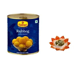 Haldiram's Nagpur Rajbhog 1kg with Large Diya + Free Diwali Greeting