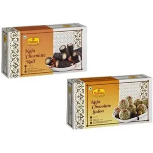 Haldiram's Nagpur Kaju Chocolate Roll & Kaju Chocolate Ladoo Combo (Pack of 2) 250 gm Each