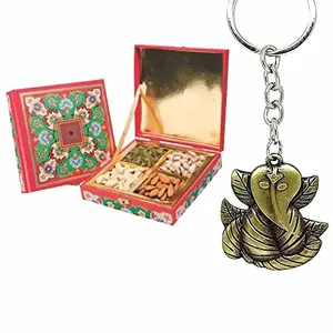 Haldiram's Nagpur Fancy Dry Fruits Gift Box (QQ) With Ganesha Keychain