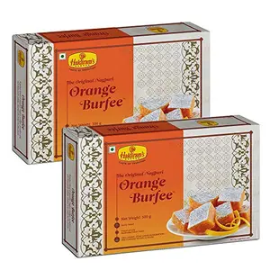 Haldiram's Nagpur Orange Burfee 500 Grams (Pack of 2).