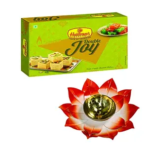 Haldiram's Nagpur Double Joy Diwali Gift Box with Large Diya + Free Diwali Greeting