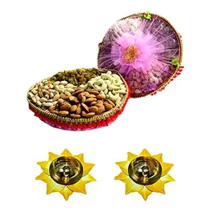 Haldiram's Nagpur Dry Fruit Tokni (400g) with 2 Small Diya