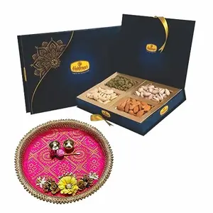 Haldiram's Nagpur Fancy Dry Fruits Gift Box (WW) With Puja Thali