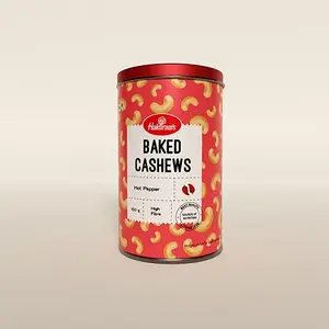 Haldiram's Cashew Baked Hot Pepper 150 g X 1 Tin