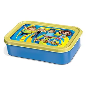 MILTON School Time Plastic Kids Lunch Box 600 ml Blue | BPA Free | Food Grade | Easy to Carry