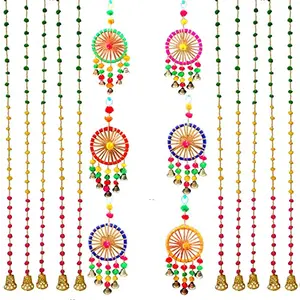 Festive Vibes Backdrop Decoration Items Sets for Festivals Pooja Haldi Mehandi Birthday Anniversary Wedding DIY Decoration Kits. (16 Pc Set Design Style -1)