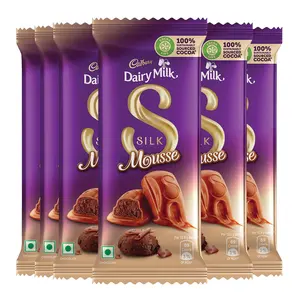 Cadbury Dairy Milk Silk Mousse Chocolate Bar 50 g (Pack of 6)