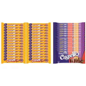 Cadbury 5 Star Chocolate Bar 40 gm [Pack of 28] & Cadbury Dairy Milk Crispello Chocolate Bar 35g- Pack of 15