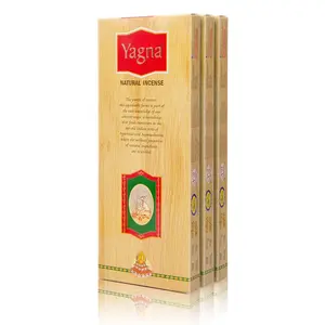Cycle Pure Yagna Incense Sticks Pack of 3 (30 Masala Agarbatti Sticks) || Sandal Floral Fragrance || Special Long Lasting Agarbatti for Puja Havan Rituals