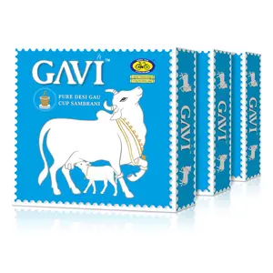 Pure GAVI Pure Desi Gau Cow Dung Sambrani Cup | Pack of 3 (12 Cups per Pack) | Herbal Earthy Fragrance Dhoop Cups for Puja | Cow Dung Havan Cups for Home Havan