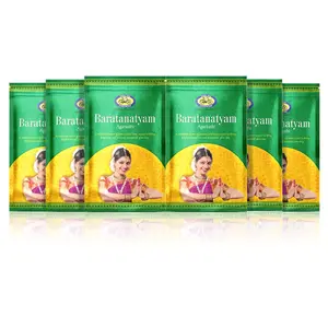 Cycle Pure Baratanatyam Agarbatti with Rose and Jasmine Fragrance for Daily Puja Special Occasions Festivals - Pack of 6 (170g per Pack)