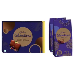 Cadbury Celebrations Dark Noir Selection 240g & Cadbury Celebrations Premium Chocolate Gift Pack Pouch 2 x 217.8 g