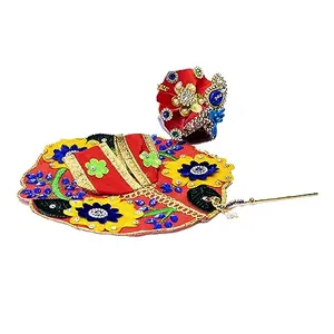 Festive Vibes Laddu Gopal Dress Full Combo for Kanha Ji Laddu/Ladoo Gopal Dress with Full Shringar/Bal Gopal Accessories/Kanhaji Poshak Combo Set of Dress